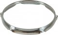 9" 6 Hole 2.3mm Triple Flange Drum Hoop, Chrome, Brass, Black, DISCONTINUED, IN STOCK