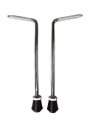 Light Weight Bass Drum Spurs, 9.5 - 10.5mm, Pair, Chrome, By dFd, DISCONTINUED, IN STOCK