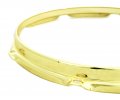 10" 6 Hole Brass Plated 2.3mm Stick Saver Drum Hoop Batter Side, DISCONTINUED, IN STOCK
