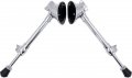 Premium Multi Position Telescoping Bass Drum Spurs With Traditional Rubber Spur Foot, Pair, Chrome, By dFd