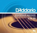 D’Addario EJ16-3D Phosphor Bronze Acoustic Guitar Strings, Pack Of 3 Sets