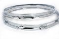 DW Pair Of Chrome 14 Inch 10 Hole True Hoops, Batter And Snare Side, DWSMCH14CR2