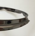 Worldmax 13" 6 Hole 2.3mm Triple Flange Batter Side Drum Hoop, Black Nickel
