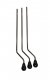 Pearl 9.5mm Air Suspension Floor Tom Legs For VBX, VSX, VX Series, Black Nickel, Set Of 3, FTL-200B/3