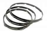 18" 8 Hole Black Nickel 3.0mm Triple Flange Tom Drum Hoop, DISCONTINUED, IN STOCK