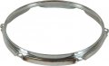 14" 12 Hole 2.3mm Triple Flange Drum Hoop, Batter Side Or Snare Side, Chrome, Brass, Black