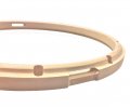 14" 10 Hole Contoured Wood Snare Side Snare Drum Hoop, Snare Wire Slots