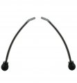 Retro Curved Bass Drum Spurs, 10.5mm, Black Nickel, Pair, By dFd, DISCONTINUED, IN STOCK