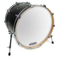 24" Evans EQ3 Side Resonant Bass Drum Drumhead, Not Ported, Smooth White