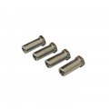 Ludwig Long Swivel Nut For Lugs With Rubber Stoppers, 7/8" End To End Length, Chrome, 4 Pack