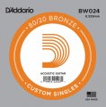 D'Addario BW024 Bronze Wound Acoustic Guitar Single String, .024