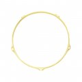 12" 5 Hole 2.3mm Triple Flange Drum Hoop, Brass Plating Only, DISCONTINUED, IN STOCK
