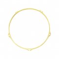 12" 5 Hole 2.3mm Triple Flange Drum Hoop, Brass Plating Only, DISCONTINUED, IN STOCK