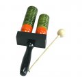 Double Bell Wooden Agogo With Mallet