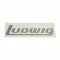 Ludwig Logo Bass Drum Decal 13", Black