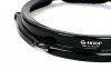 10" 5 Hole S-Hoop Batter Or Resonant Hoop In Black, By Safehoop Drum Rim