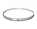 13" Single Flange Snare Side Drum Hoop, Chrome, By dFd, DISCONTINUED, IN STOCK