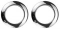 2" Chrome Bass Drum Os Bass Head Hole Reinforcement System, 2 Pack, HC2