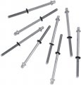 PDP Standard 12-24 Threaded Drum Tension Rods w/Nylon Washer, 3 15/16", 100mm, 8 Pack, Chrome