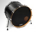 18" Evans EQ3 Side Ported Resonant Bass Drum Drumhead, Black