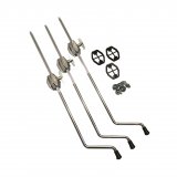 Ludwig Classic Floor Tom Leg Set With Mounting Brackets, 9.5mm, 23" Long, 3 Pack, Chrome