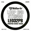 D'Addario LE032PB Phosphor Bronze Loop End .032 gauge, Single String