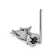 Cymbal Stand Mounted Tom Holder With Hex L-Arm