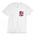 DW American Flag Pocket White T-Shirt, DISCONTINUTED/LIMITED STOCK