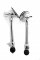 Premium Multi Position Telescoping Bass Drum Spurs, Chrome, Pair, By dFd