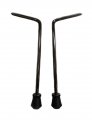 Light Weight Bass Drum Spurs, 9.5 - 10.5mm, Pair, Black Nickel, By dFd