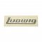 Ludwig Logo Bass Drum Decal 2" x 5.5", Black