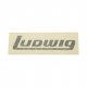 Ludwig Logo Bass Drum Decal 2" x 5.5", Black