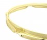 10" 6 Hole Brass 3.0mm Triple Flange Tom Or Snare Drum Hoop, DISCONTINUED, IN STOCK