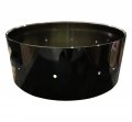 6.5x14 Black Nickel Plated Steel Snare Shell With Reinforcement Rings, Drilled For 10 Single Point Lugs
