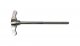 Drum Tension Rod, Bass Drum, Curved T Handle, 4 1/2", 115mm, Chrome, Brass, Black