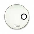 24" Side Ported White Single Ply Bass Drumhead By Aquarian