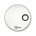 16" Side Ported White Single Ply Bass Drumhead By Aquarian