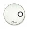 26" Side Ported White Single Ply Bass Drumhead By Aquarian