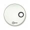 20" Side Ported White Single Ply Bass Drumhead By Aquarian