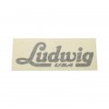 Ludwig Script Logo Bass Drum Decal 6.5", Black