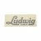 Ludwig Script Logo Bass Drum Decal 6.5", Black