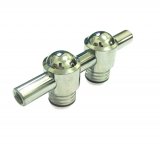 2 3/4" Length Double Ended dFd Custom Aluminum Tube Lug, 1" Hole Spacing, Drum Lug, Chrome, DISCONTINUED, IN STOCK