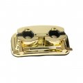 dFd Bass Drum Double Tom Holder Bracket, Brass, DISCONTINUED, IN STOCK
