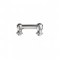 1 9/16" Worldmax Double-Ended Tube Lug, Solid Brass - Chrome Finish