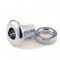 1/2" Die Cast Threaded Air Vent Grommet, For Shells 5/16 To 7/16" Thick, Chrome, Brass, Black