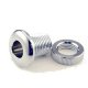1/2" Die Cast Threaded Air Vent Grommet, For Shells 5/16 To 7/16" Thick, Chrome, Brass, Black