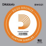 D'Addario BW021 Bronze Wound Acoustic Guitar Single String, .021