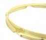 10" 6 Hole 2.5mm Clear Over Brass Triple Flange Hoop, DISCONTINUED, IN STOCK