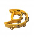 Double Moon Tambourine, Yellow, By dFd