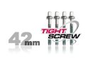 TightScrew 1 1/2", 42mm, Non-Loosening Chrome Drum Tension Rod, 4 Pack